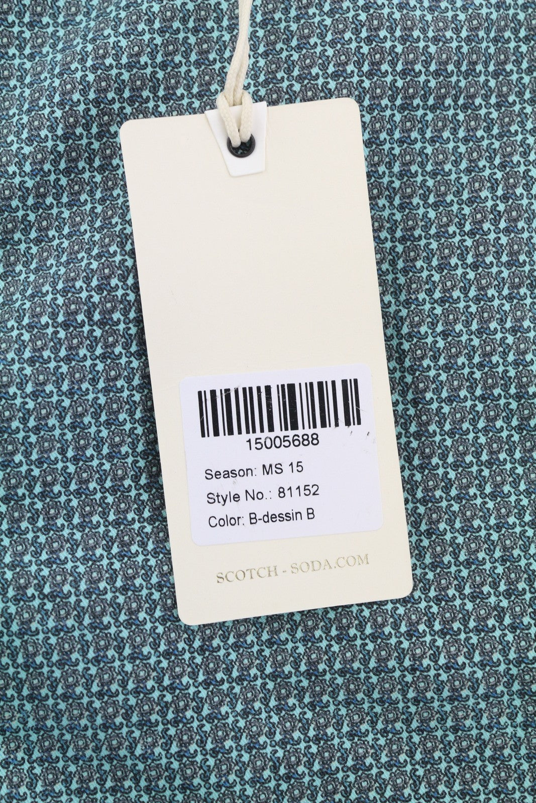 SCOTCH & SODA Men Shorts ~W32 Chino Patterned Turn-Up 5-Design Pockets Casual