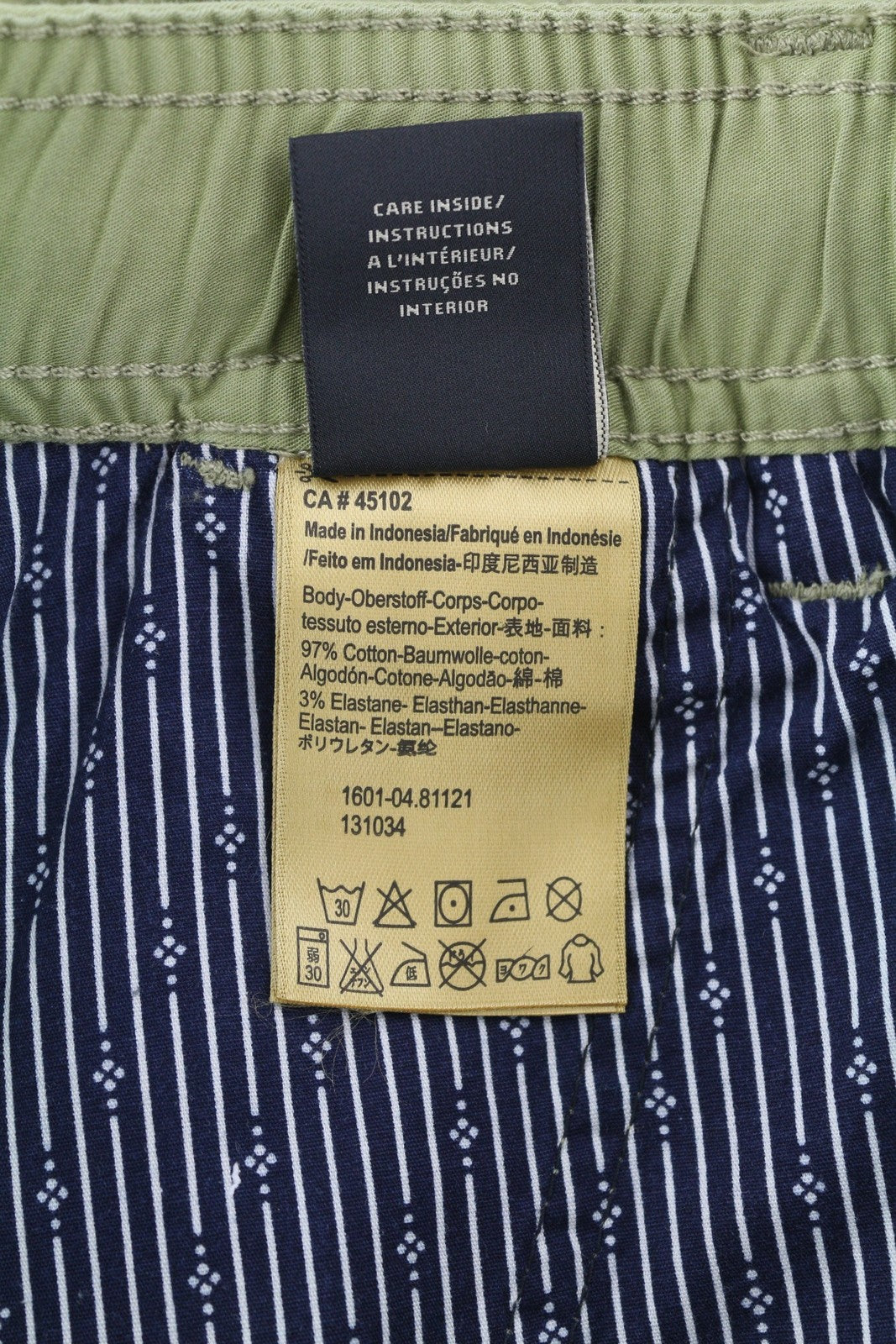 SCOTCH & SODA Men Shorts W30 Green Cargo Elastic Waist Patch Pockets Casual