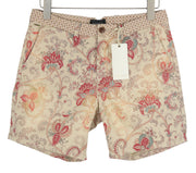 SCOTCH & SODA Men Shorts W30 Chino Colourful Paisley Print 5-Design Pockets