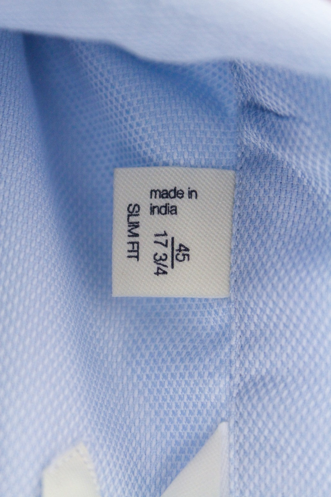 SUITSUPPLY Try On Men's Shirt 45/17.75 Blue Classic Button-Up Slim Fit Formal