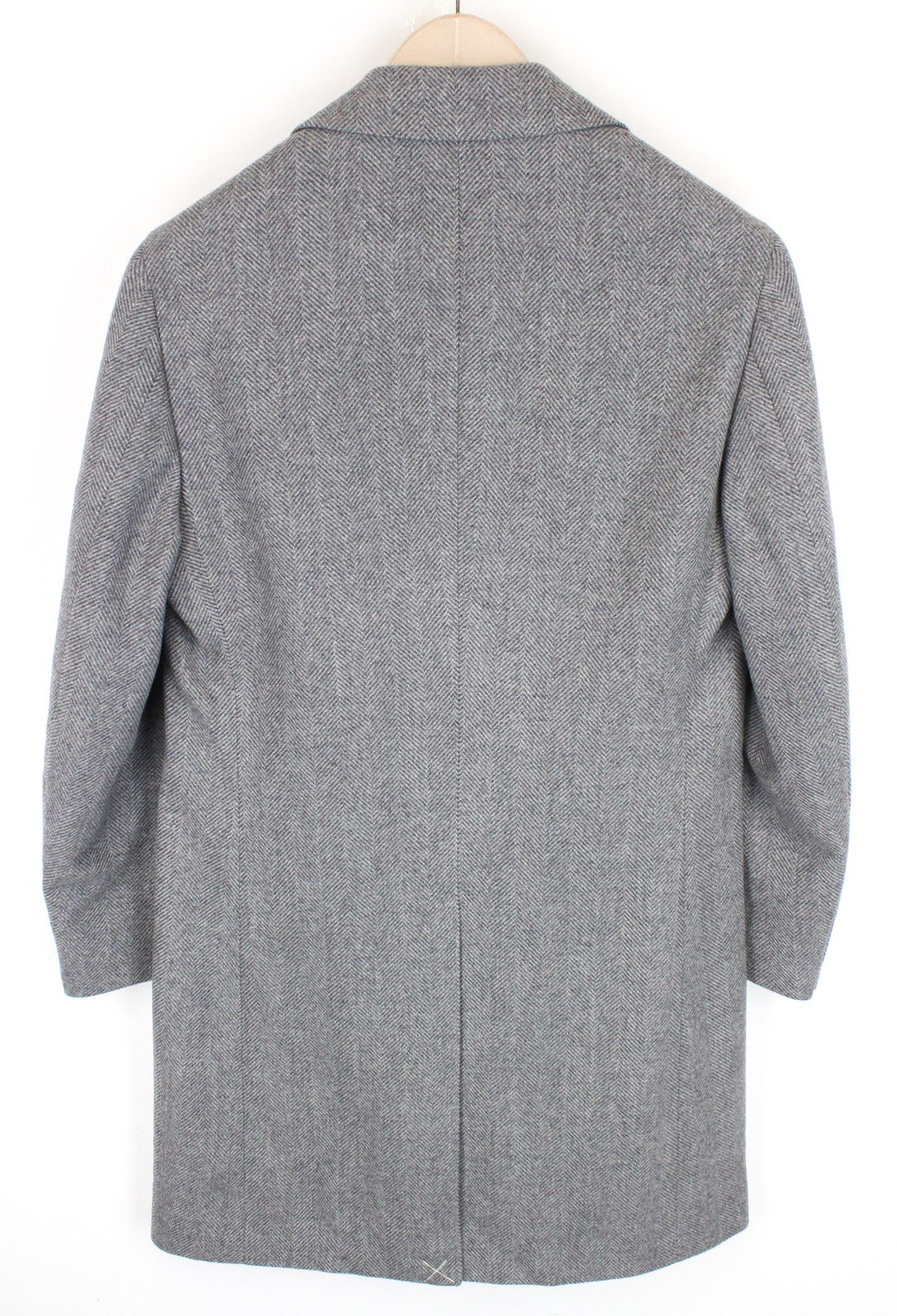 SUITSUPPLY Vicenza Men's Coat UK36R Flannel Wool Cashmere Grey Mid-Length