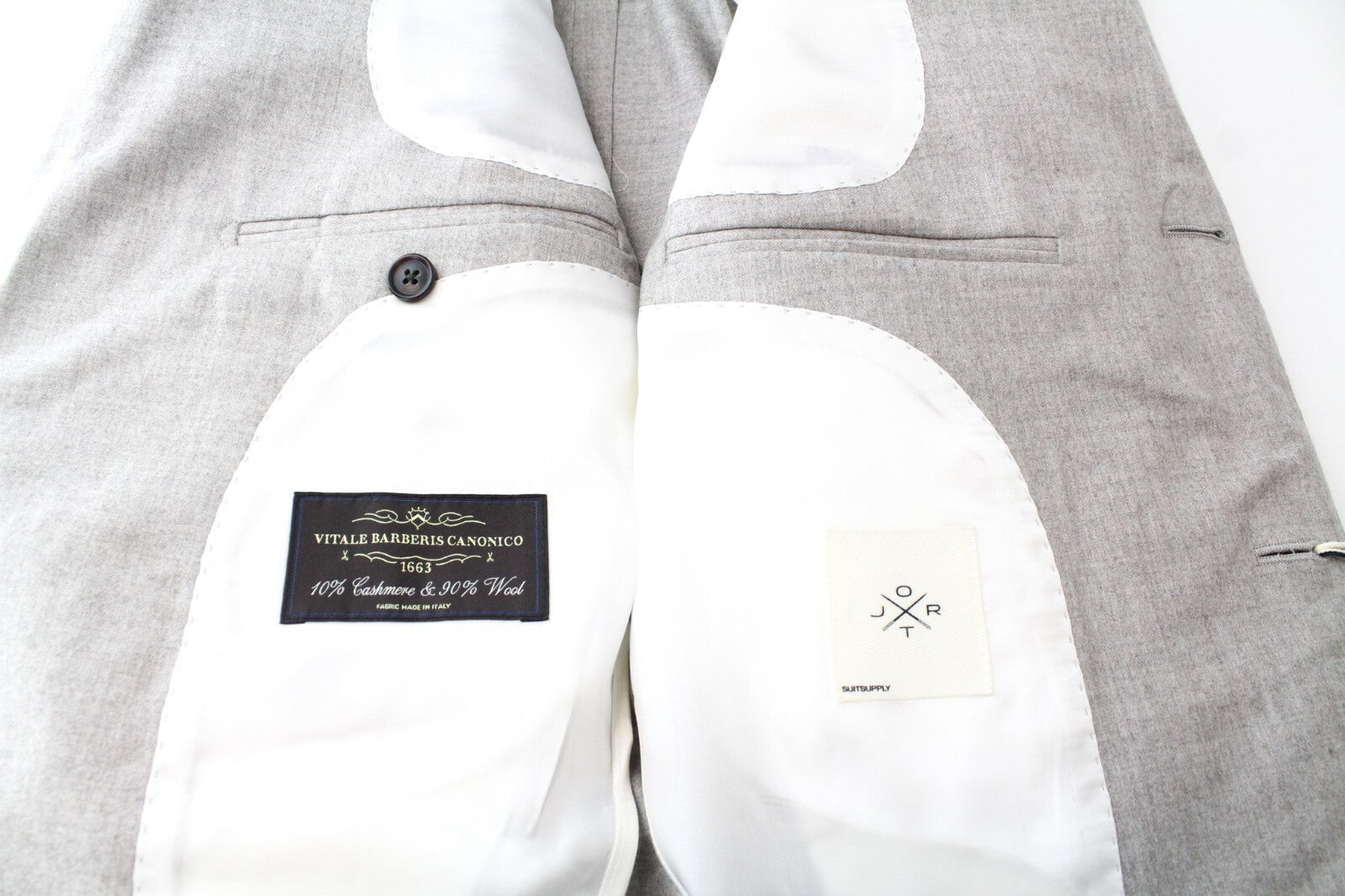 SUITSUPPLY Jort La Spalla Men's Suit UK38R Wool Cashmere Sand Brown RRP$739