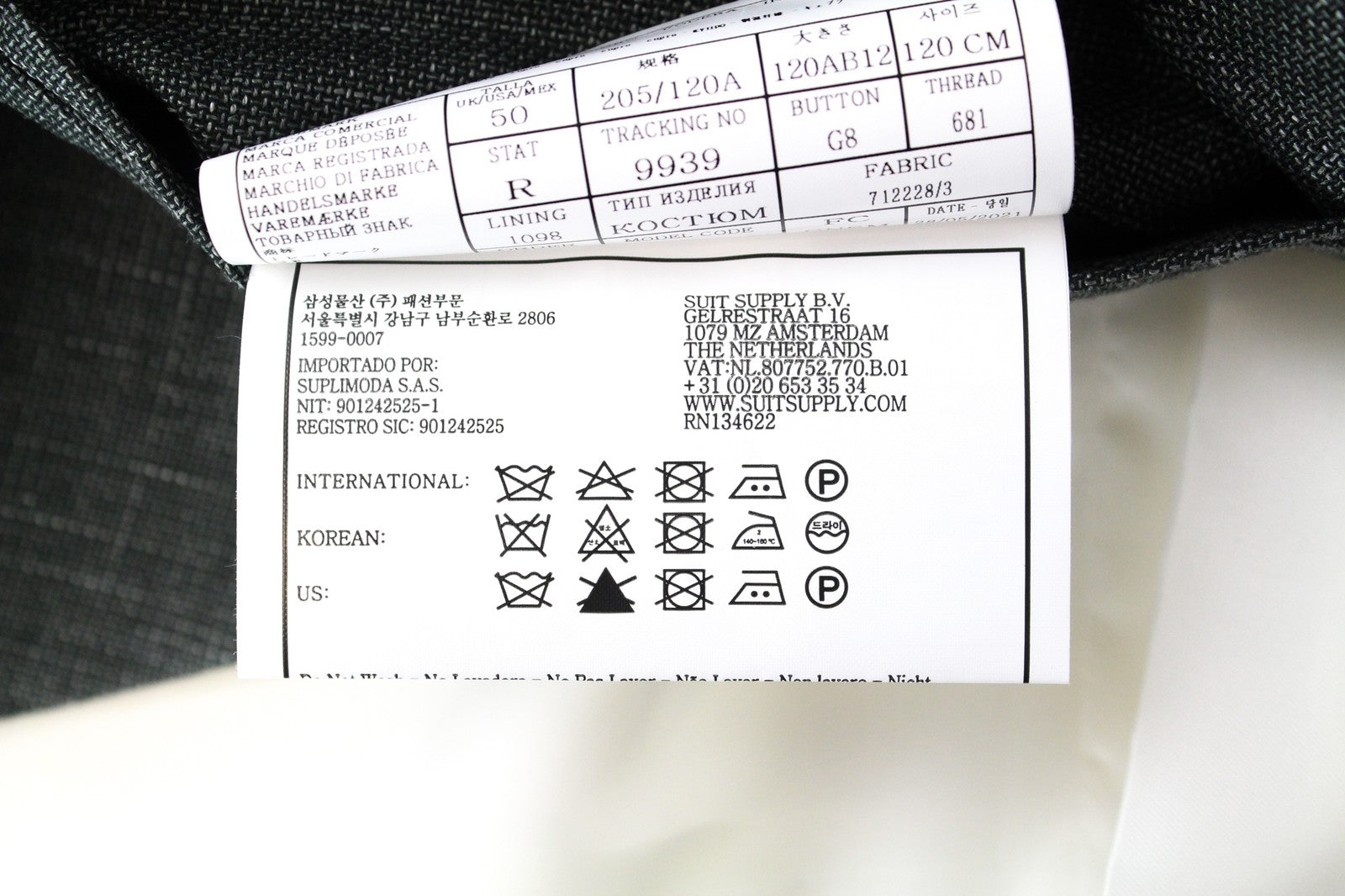 SUITSUPPLY La Spalla Men's Suit UK50R Green 3 Piece Wool Linen Silk Pleated