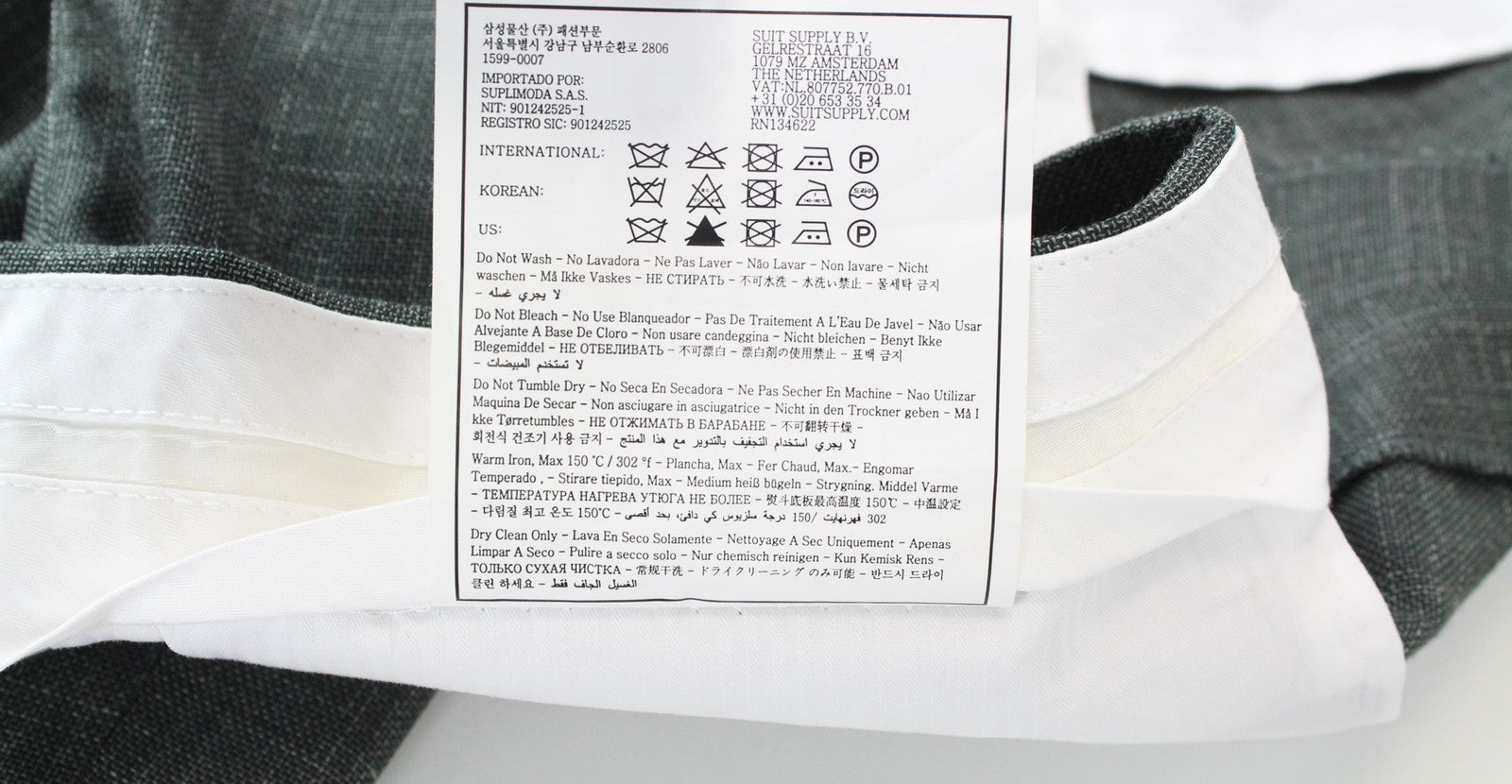 SUITSUPPLY La Spalla Men's Suit UK50R Green 3 Piece Wool Linen Silk Pleated