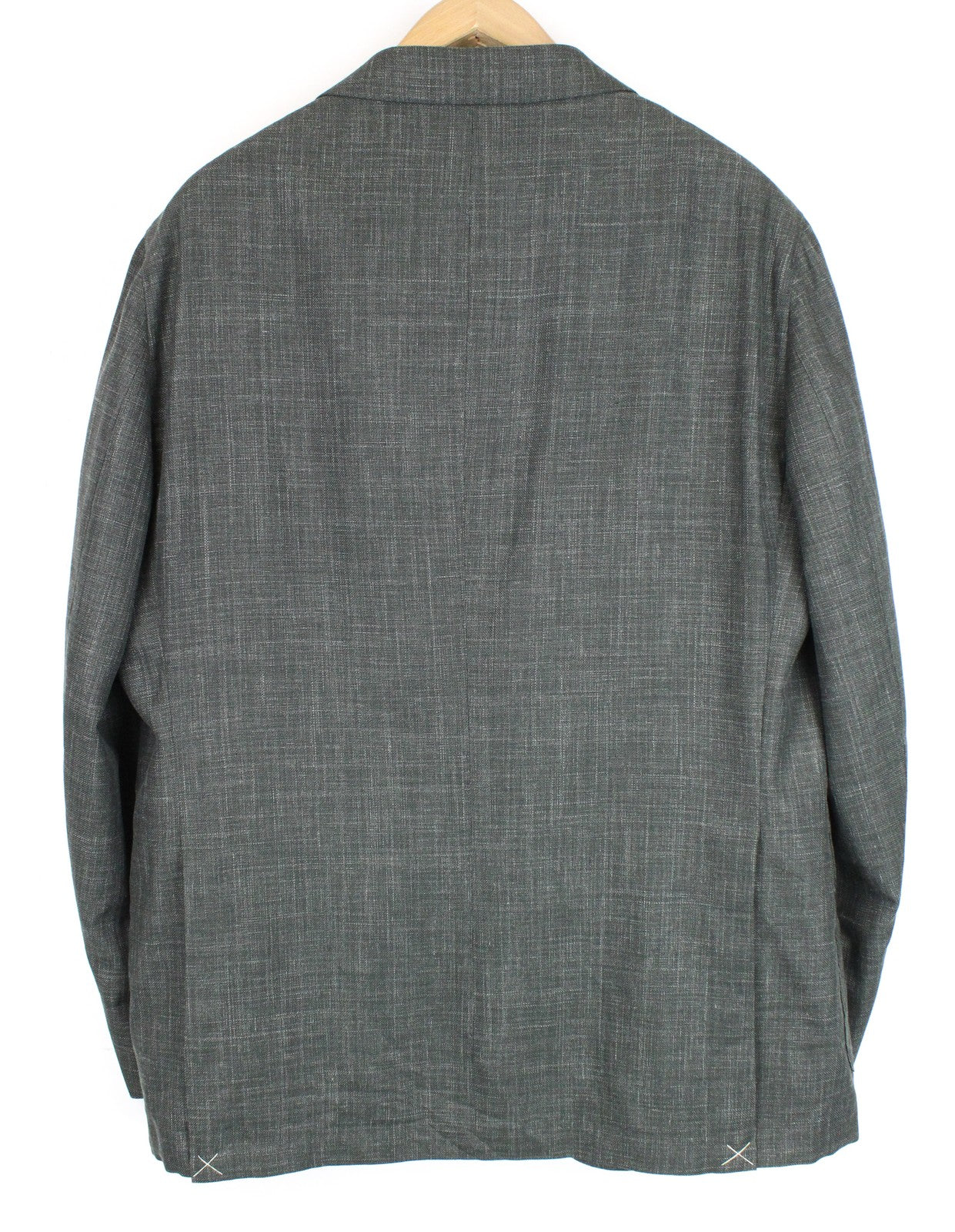 SUITSUPPLY La Spalla Men's Suit UK50R Green 3 Piece Wool Linen Silk Pleated