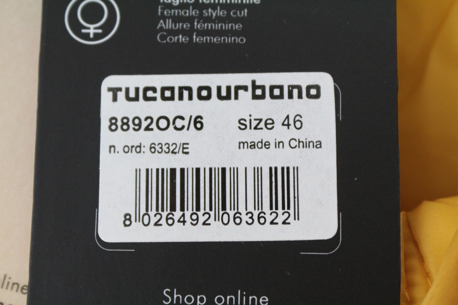 TUCANO URBANO Hot Dan Women's Vest EU46 Padded Yellow Moto Windproof Outerwear