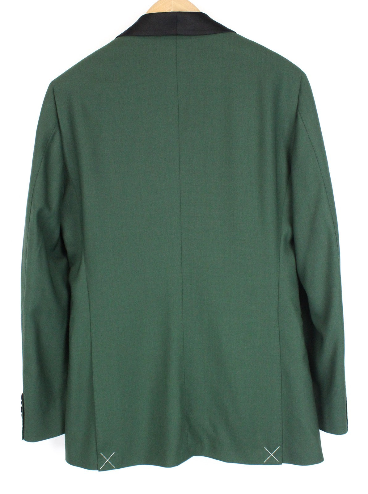 SUITSUPPLY La Spalla Men's Suit UK36R Twill Green Wool Shawl Lapel 2 Piece Set