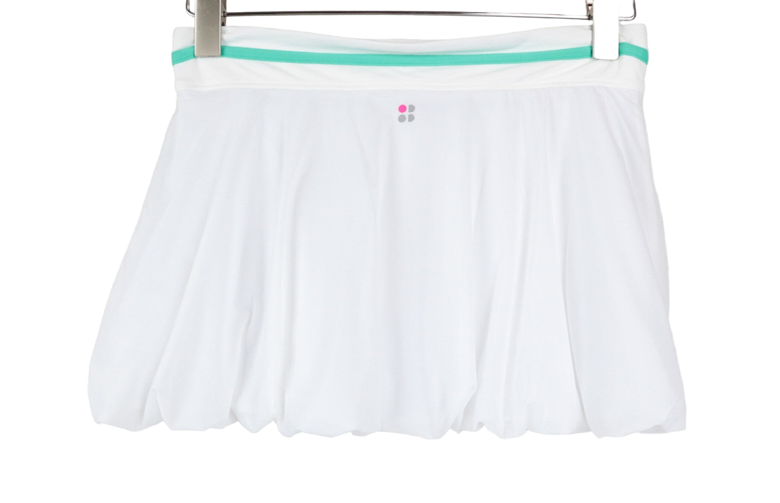 SWEATY BETTY Match Play Women's Skirt XS White Bubble Skort Tennis Stretch Fit