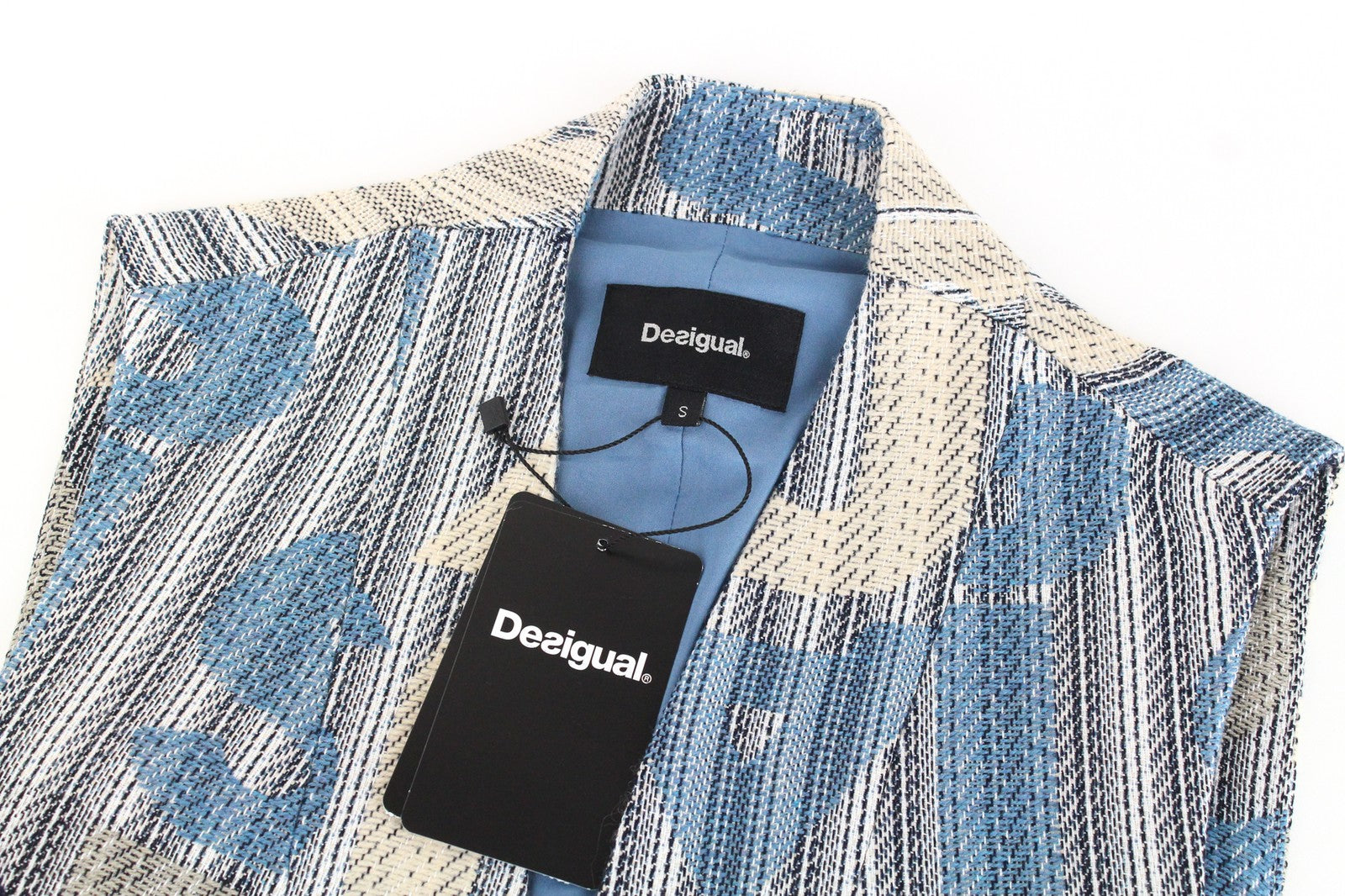 DESIGUAL Chaq Letters Women's Waistcoat S Abstract Logo Pullover Pocketed Vest