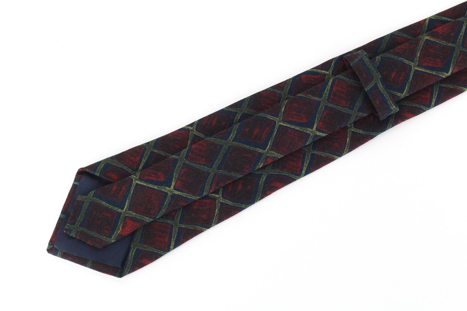 SUITSUPPLY Men's Tie 144.5x3.1 cm Pure Wool Vintage Print Checkered Point End