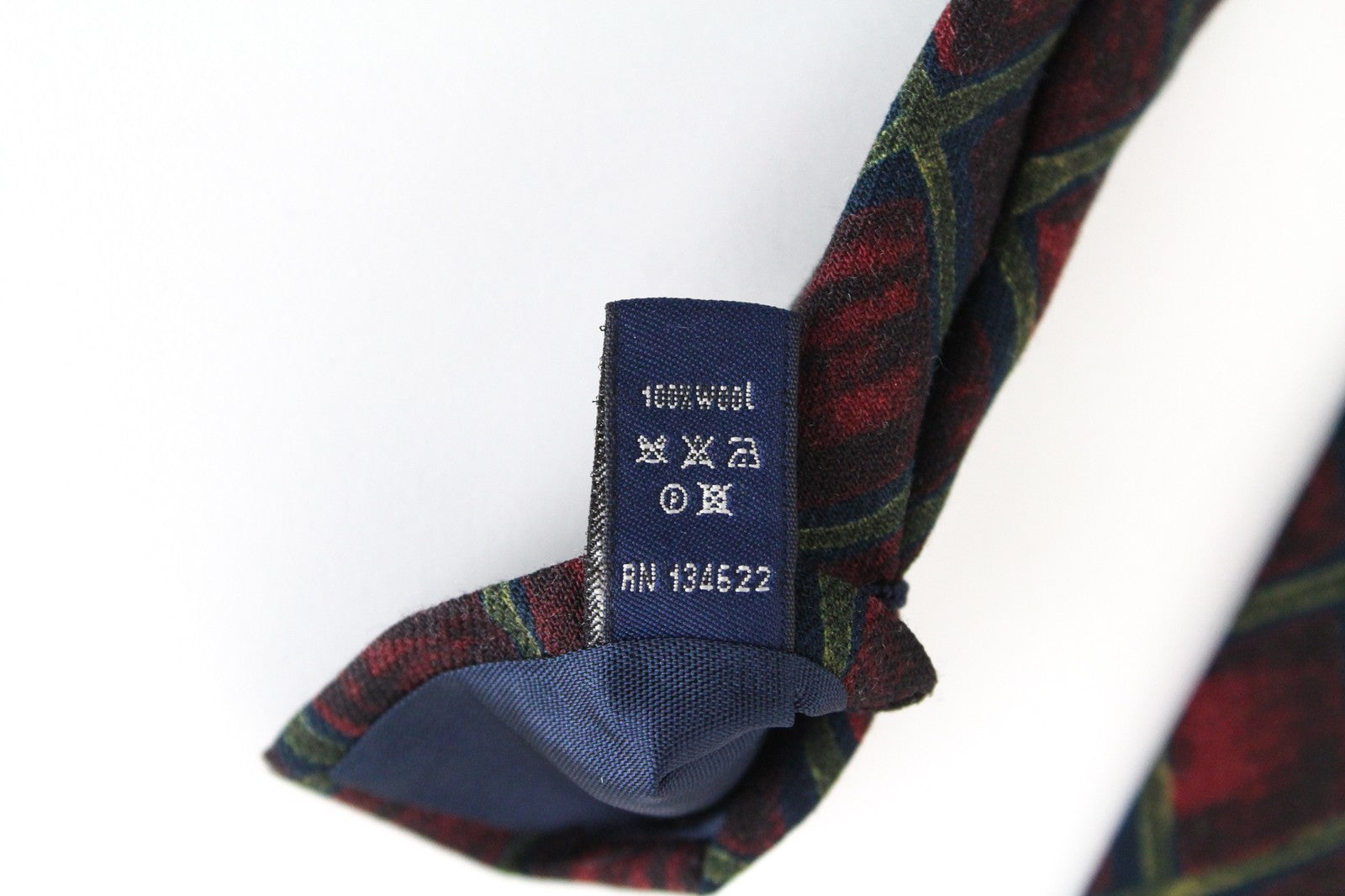 SUITSUPPLY Men's Tie 144.5x3.1 cm Pure Wool Vintage Print Checkered Point End