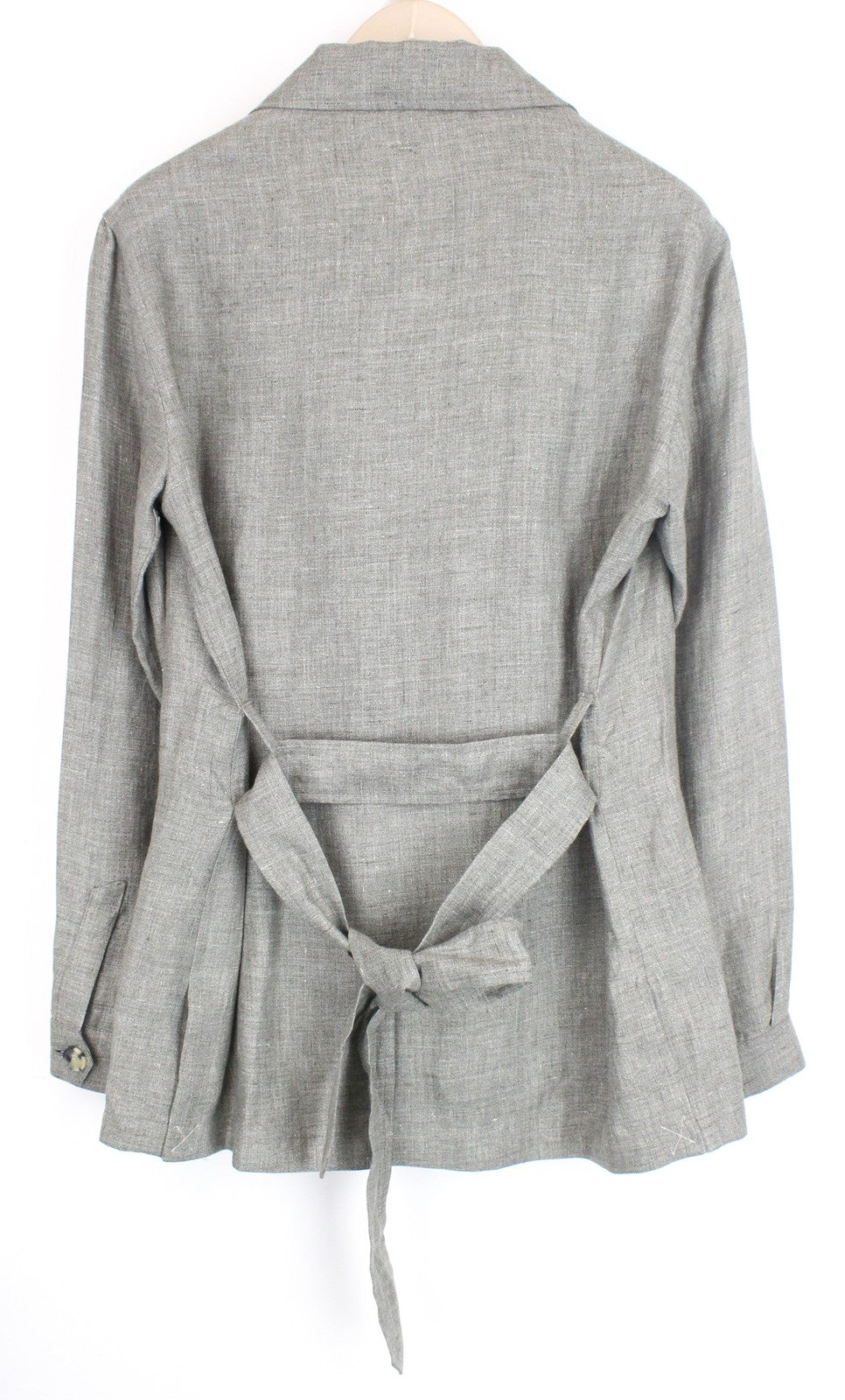 SUITSUPPLY Shara Pocket Men's Jacket UK38R Pure Linen Overshirt Unlined Grey