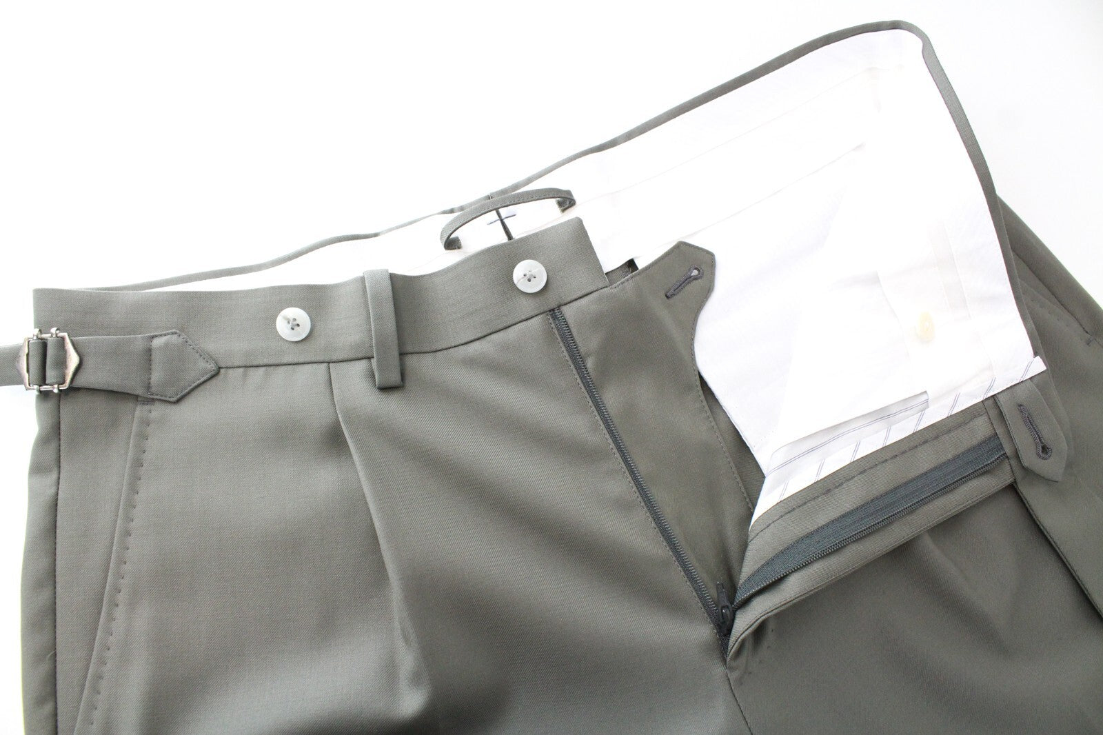 SUITSUPPLY Havana Tulip Men's Suit UK40R Green Pure Wool Lined 2 Piece Look