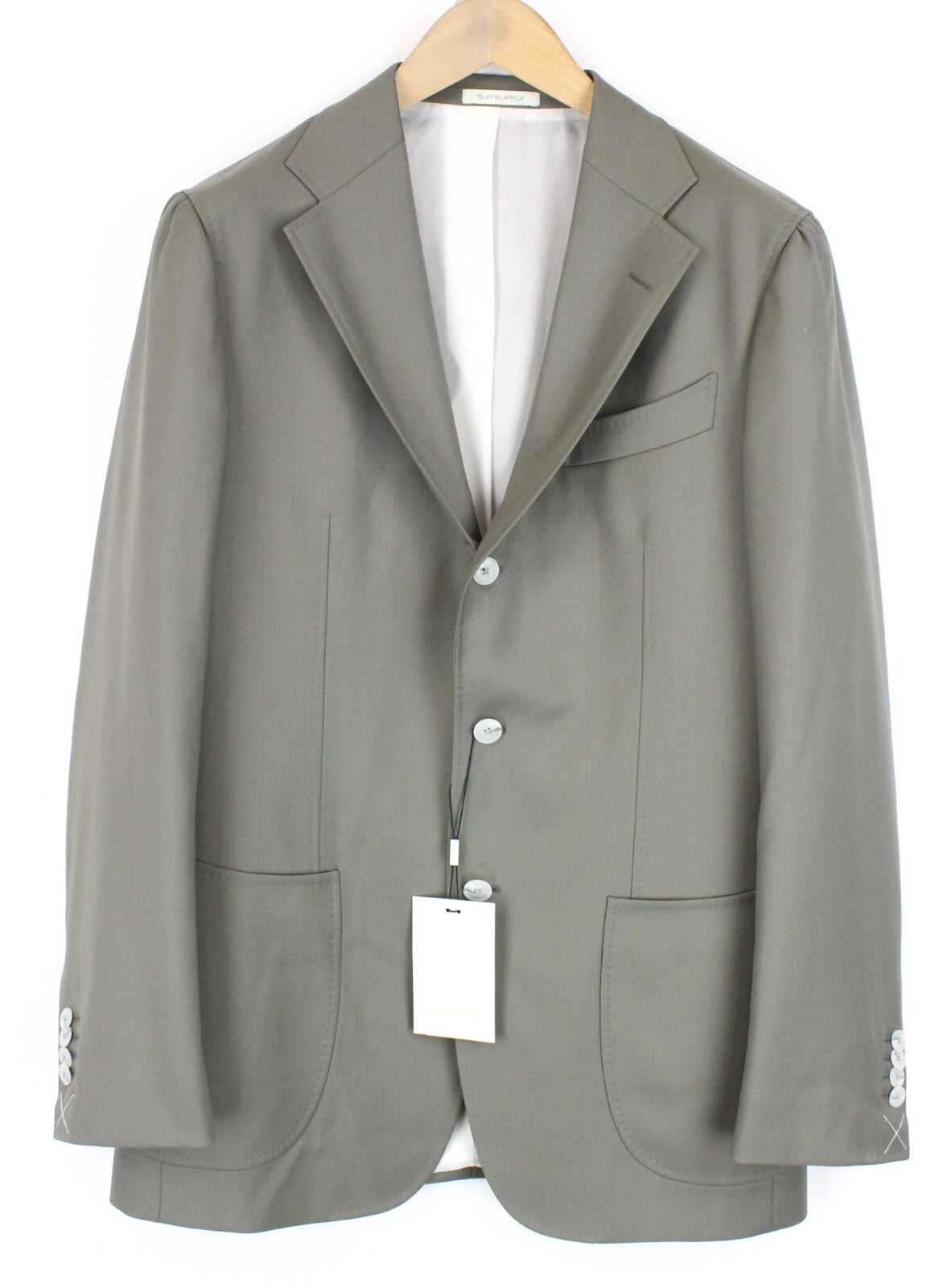 SUITSUPPLY Havana Tulip Men's Suit UK40R Green Pure Wool Lined 2 Piece Look