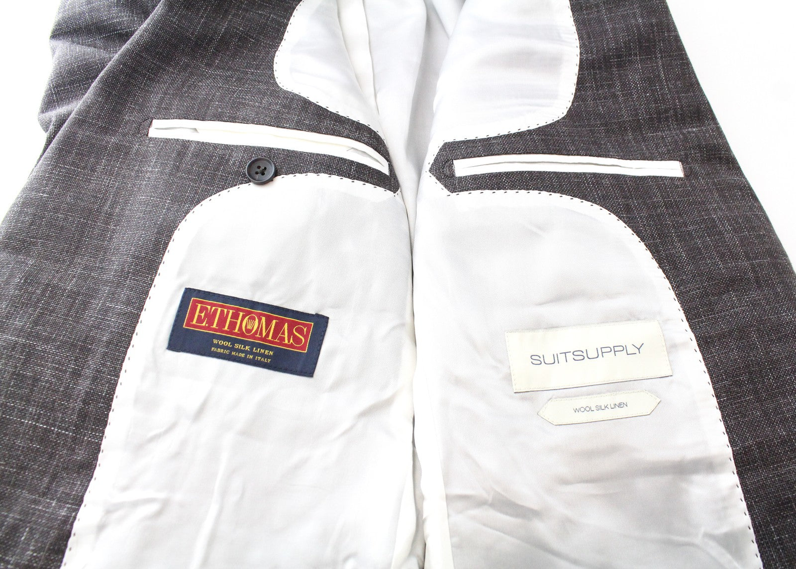 SUITSUPPLY Havana Men's Suit UK38R Slim Wool Silk Melange 3 Piece Brown Blend