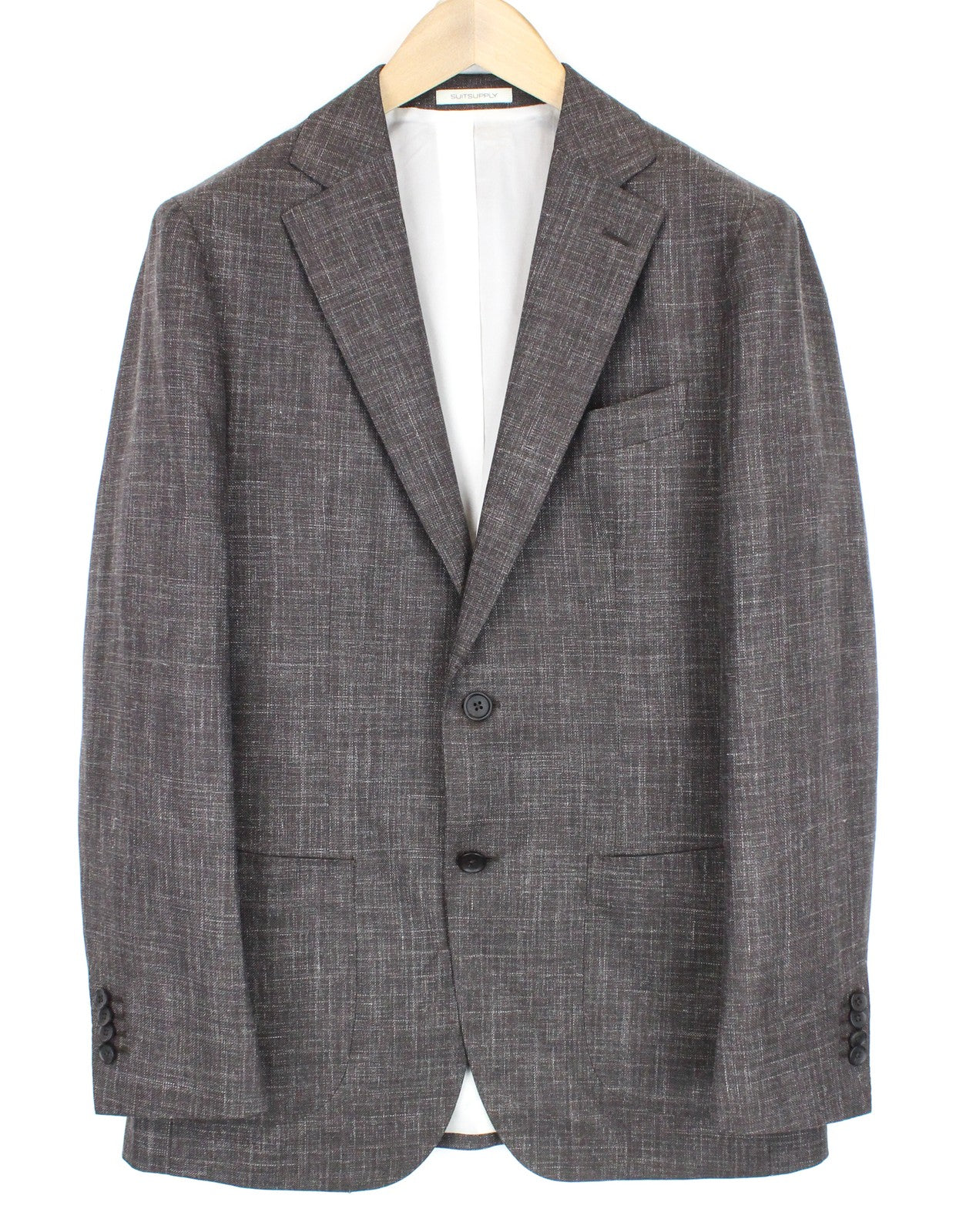 SUITSUPPLY Havana Men's Suit UK38R Slim Wool Silk Melange 3 Piece Brown Blend