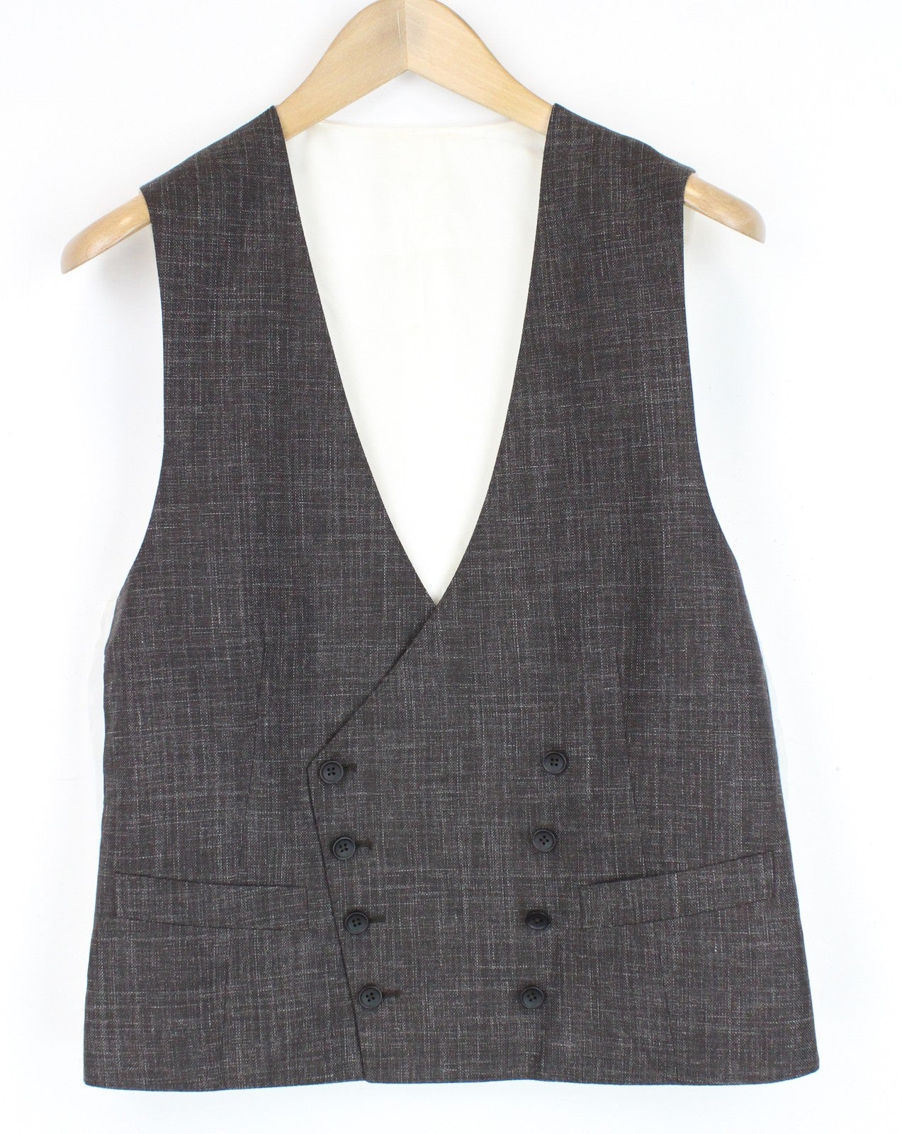 SUITSUPPLY Havana Men's Suit UK38R Slim Wool Silk Melange 3 Piece Brown Blend