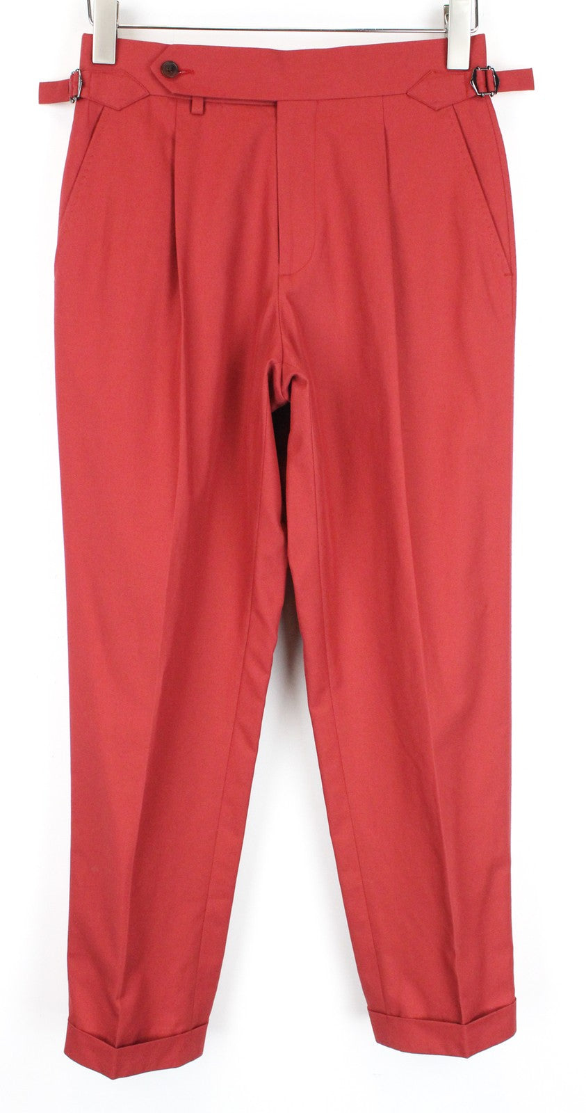 SUITSUPPLY La Spalla Boys Men's Suit UK32R Unlined Cotton Red 2 Piece Double