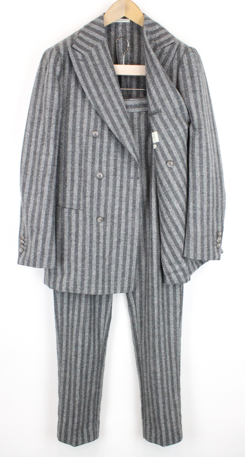 SUITSUPPLY Havana Men's Suit UK38R Double Breasted Alpaca Wool 2 Piece Stripe