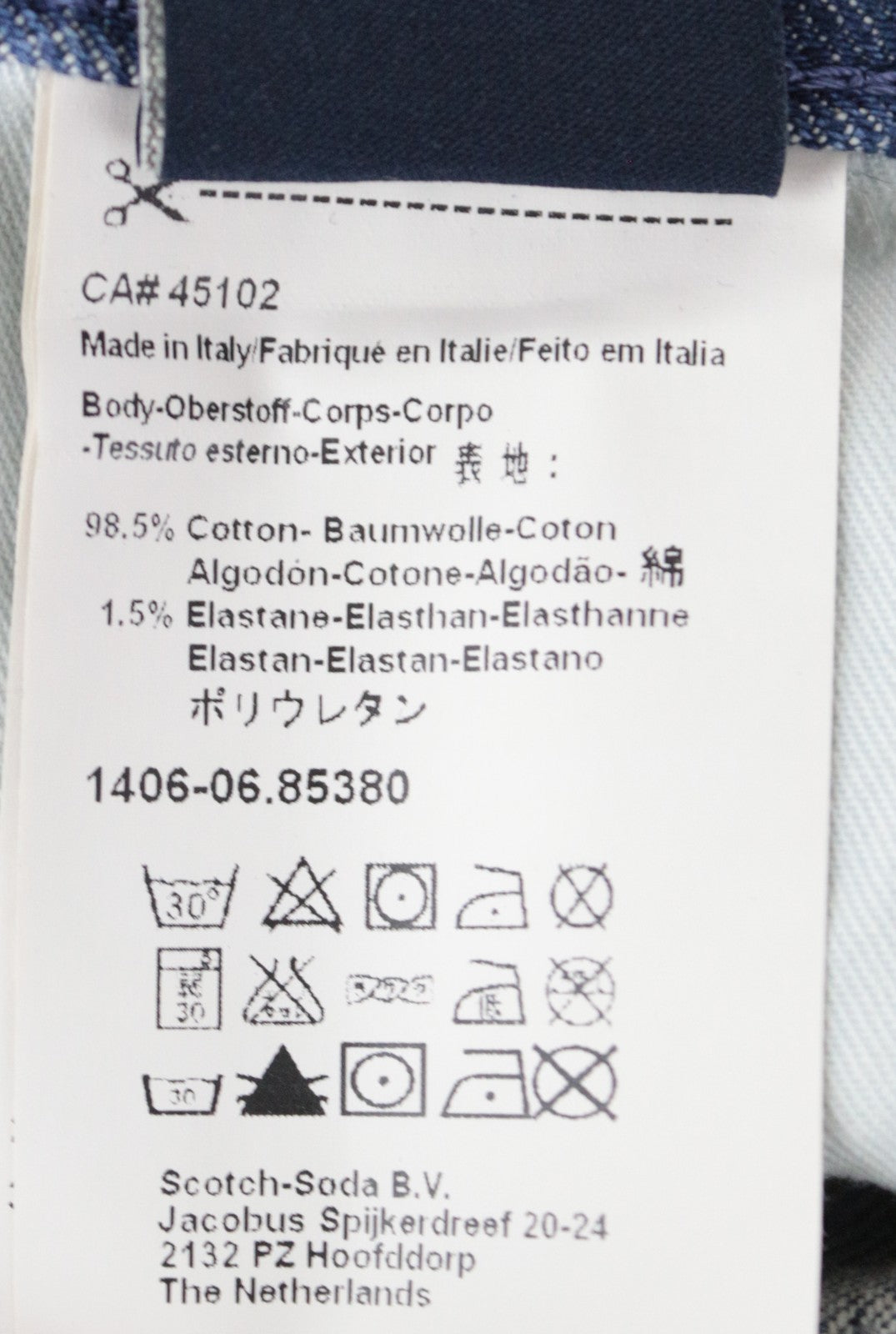 SCOTCH & SODA Skim Men's Jeans W30/L34 Distressed Stretch Fit Blue Lot. 22