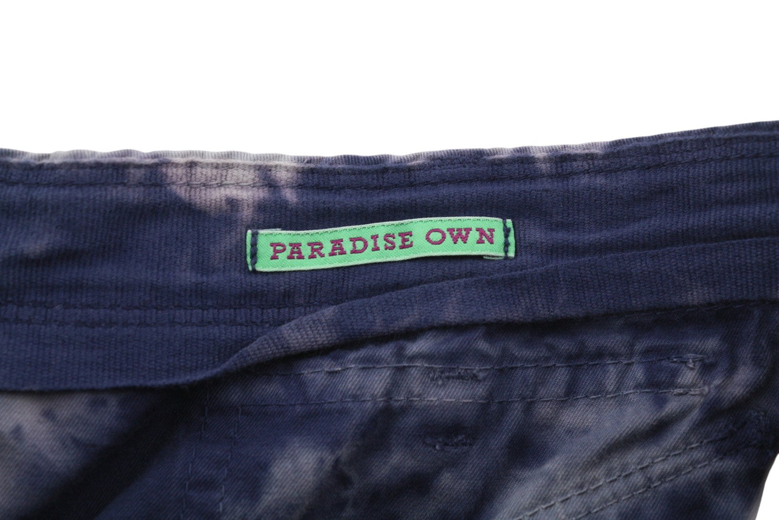 SCOTCH & SODA Men Shorts ~W32 Chino Washed Blue Pattern Button Fly Logo Casual