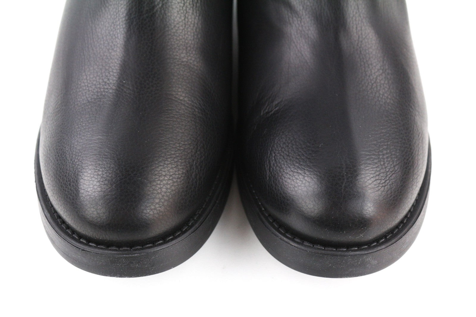 HUGO BOSS Lia Biker-Fur Womens Boots EU39 UK6 Black Leather Real Fur Mid Buckle