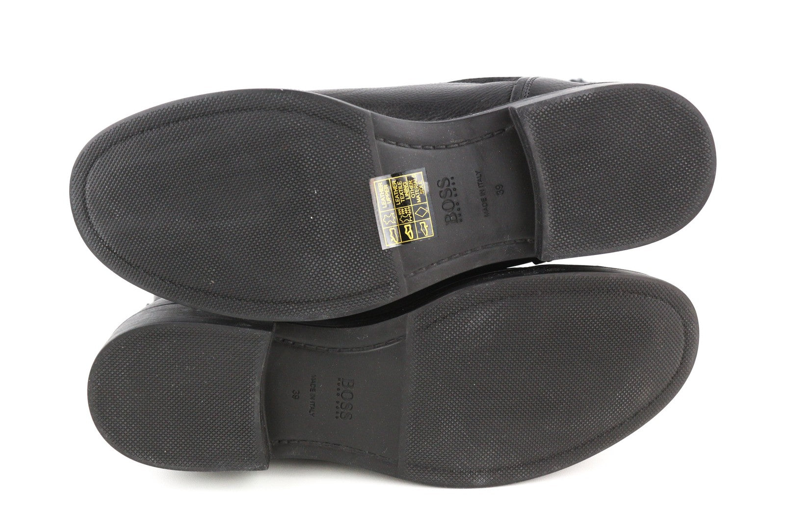 HUGO BOSS Lia Biker-Fur Womens Boots EU39 UK6 Black Leather Real Fur Mid Buckle