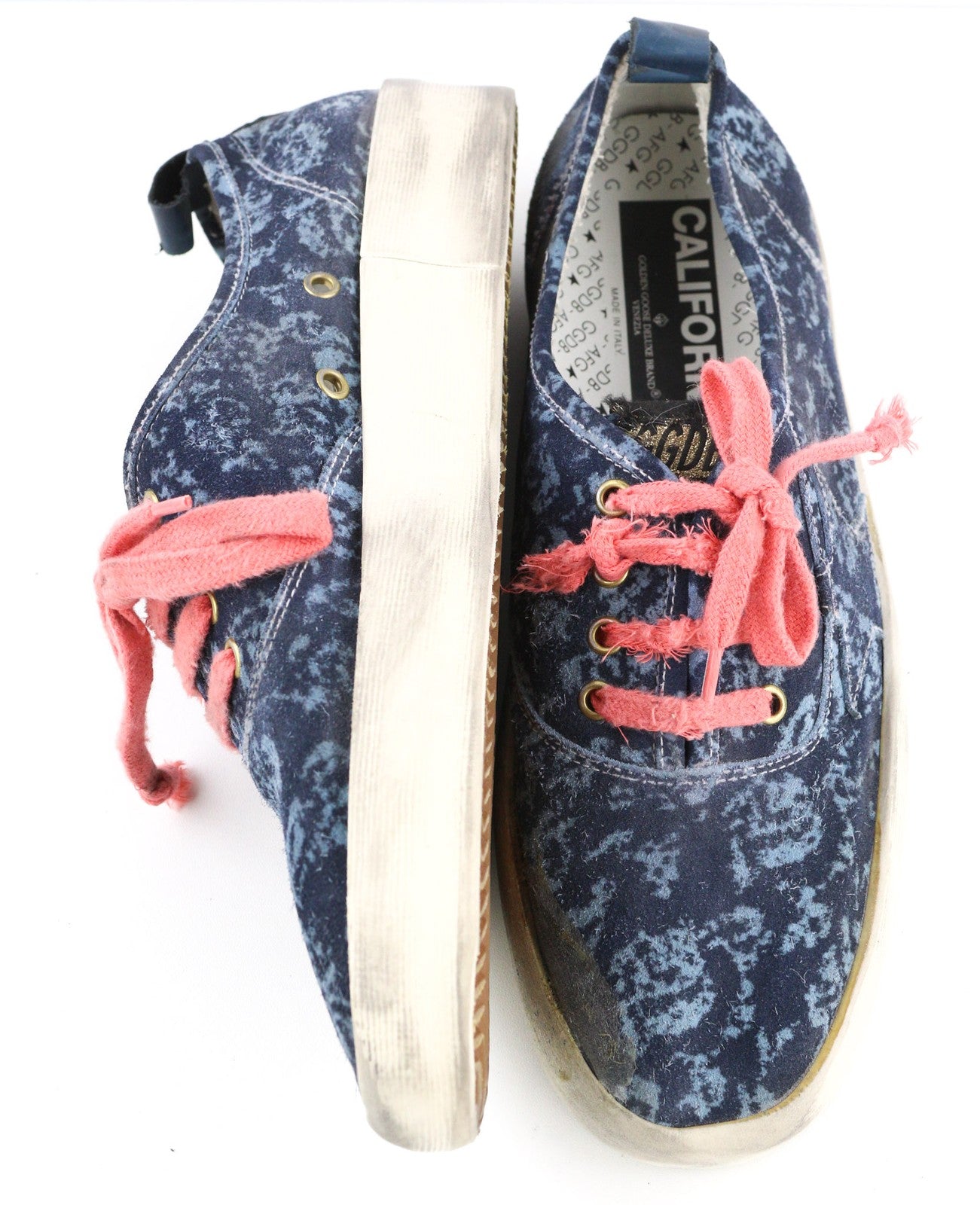 RRP $498 GOLDEN GOOSE Mens Sneakers EU43 UK9 Blue Dirty Low Almond California