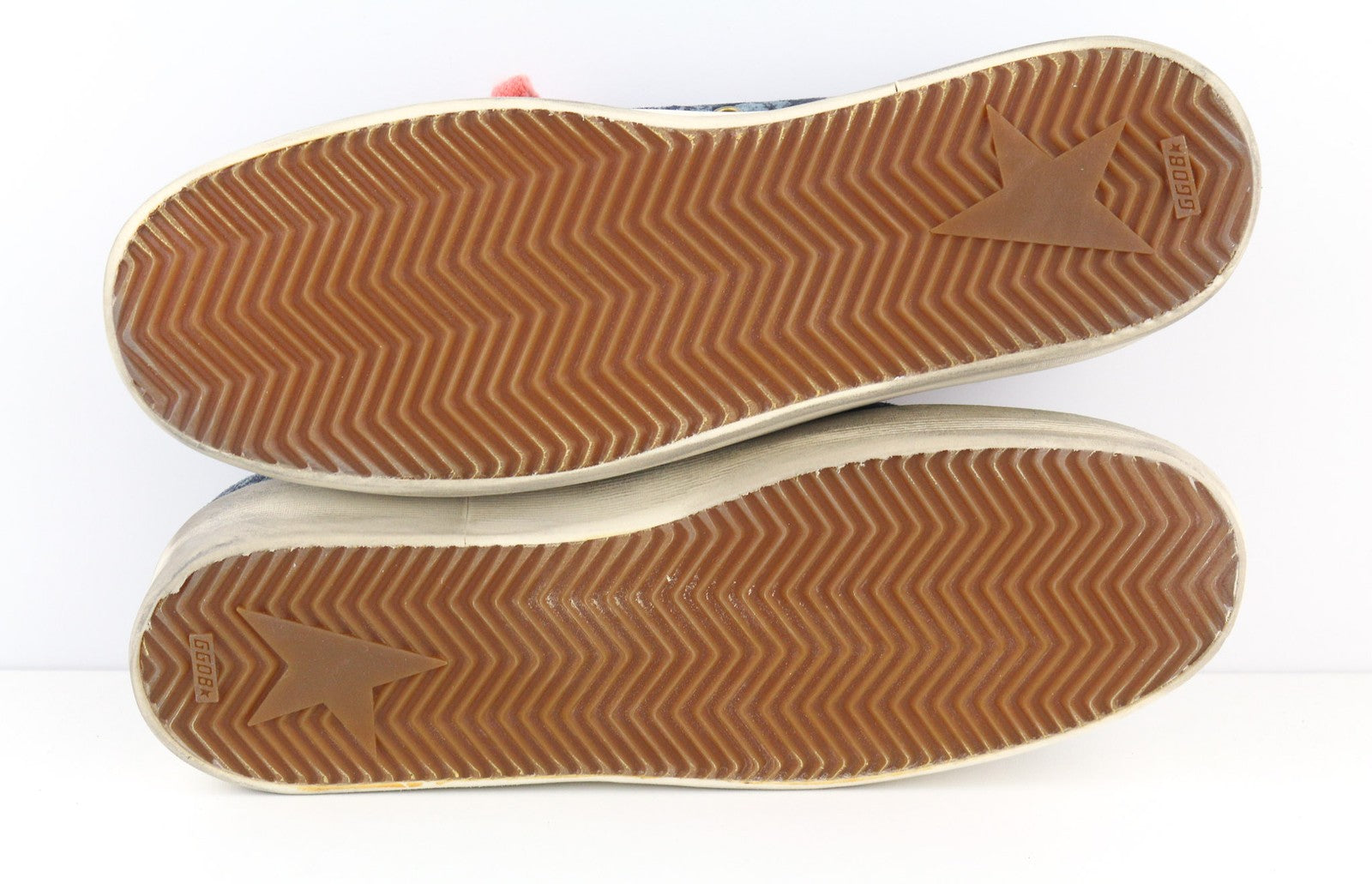 RRP $498 GOLDEN GOOSE Mens Sneakers EU43 UK9 Blue Dirty Low Almond California