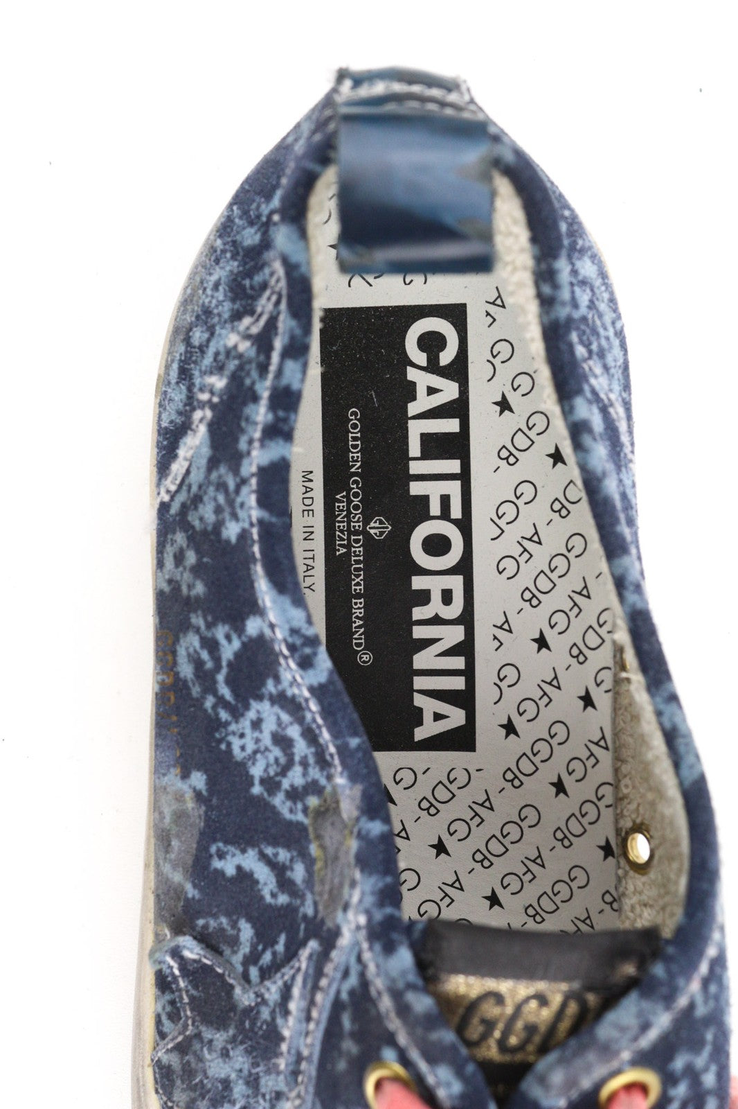 RRP $498 GOLDEN GOOSE Mens Sneakers EU43 UK9 Blue Dirty Low Almond California