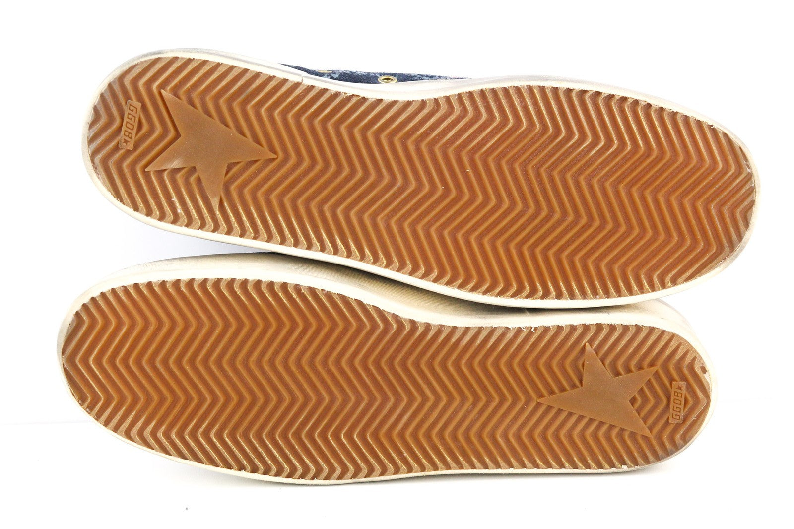 GOLDEN GOOSE Mens Sneakers EU43UK9 Blue Dirty Look California Top   RRP $49