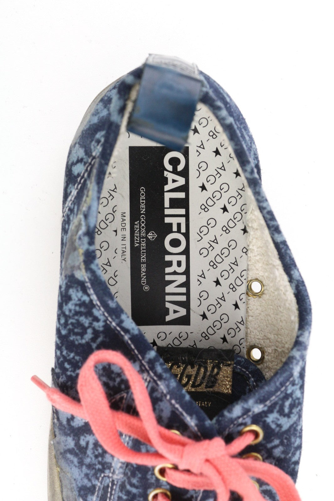 GOLDEN GOOSE Mens Sneakers EU43UK9 Blue Dirty Look California Top   RRP $49