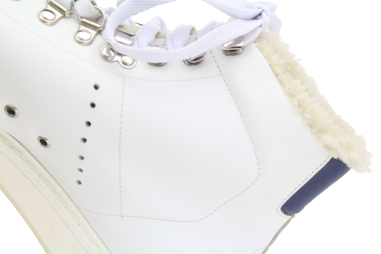 GOLDEN GOOSE Stargame Mens Sneakers EU43 UK9 White Leather Shearling RRP$519