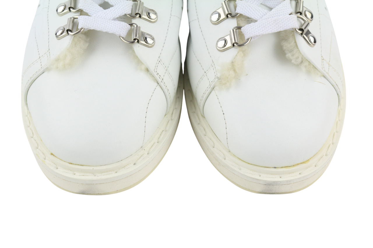 GOLDEN GOOSE Stargame Mens Sneakers EU43 UK9 White Leather Shearling RRP$519