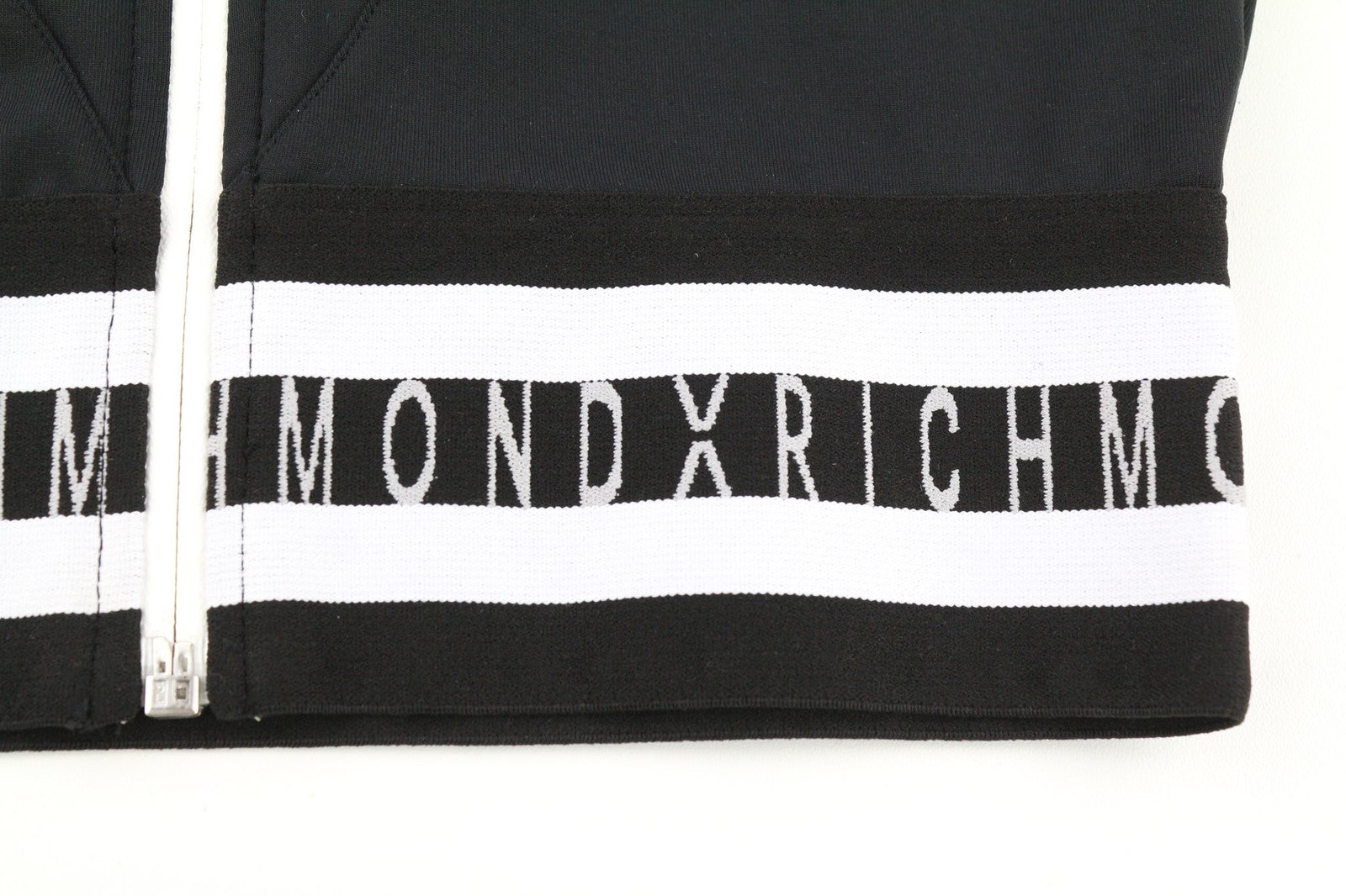 RICHMOND Fitness Womens T-Shirt S Black Sleeveless Zipper Crew Neck Crop