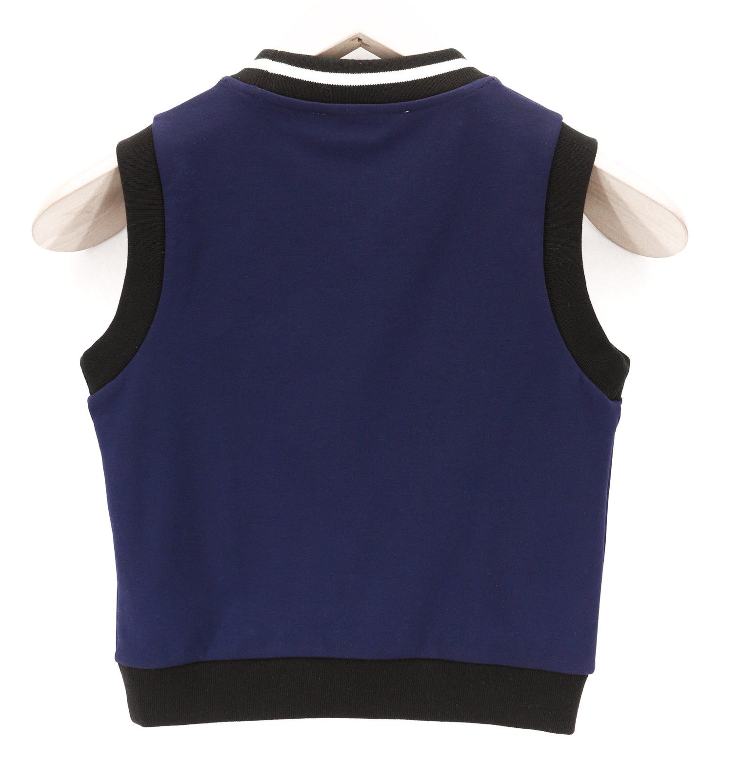 RICHMOND Womens T-Shirt S Dark Blue Sleeveless  Crew Neck Crop Tank Stretch