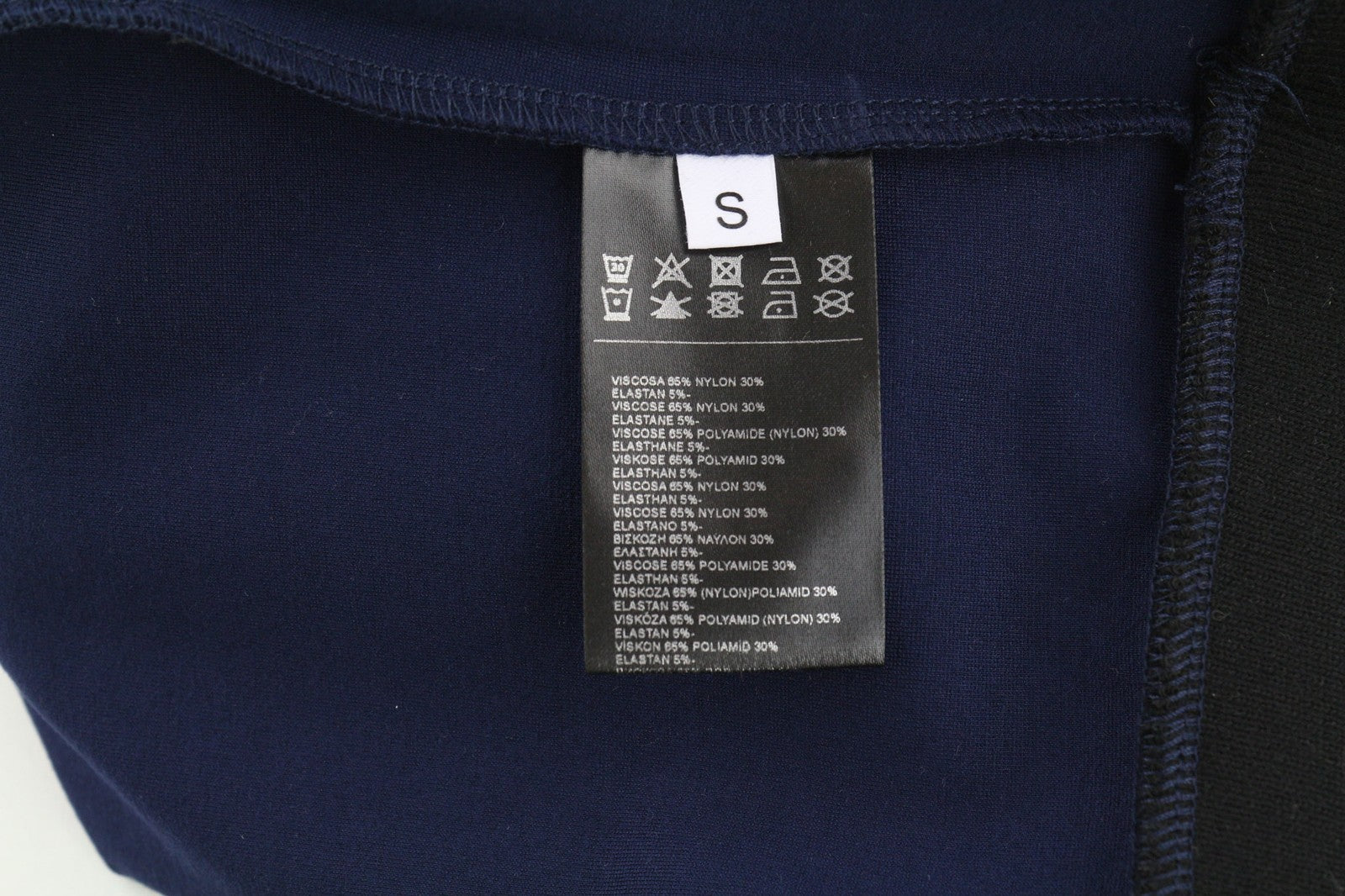 RICHMOND Womens T-Shirt S Dark Blue Sleeveless  Crew Neck Crop Tank Stretch