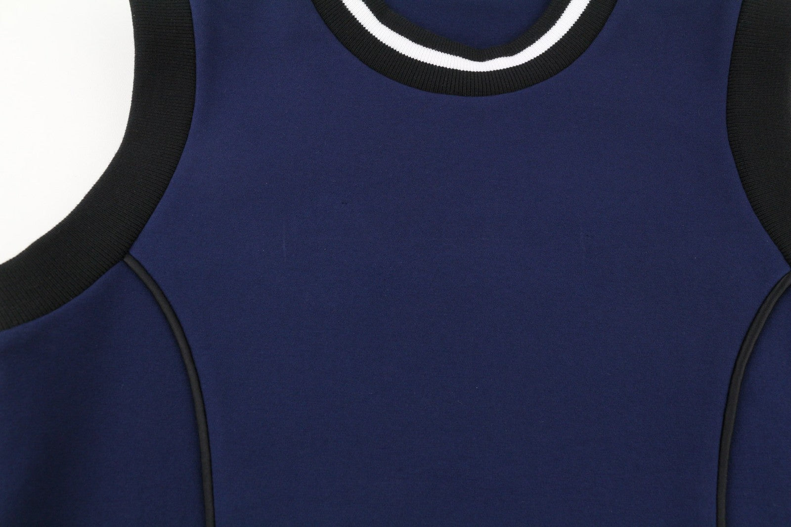 RICHMOND Womens T-Shirt S Dark Blue Sleeveless  Crew Neck Crop Tank Stretch