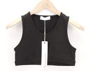 RICHMOND Fitness Womens T-Shirt S Black Round  Neck Crop Tank Top All Seasons