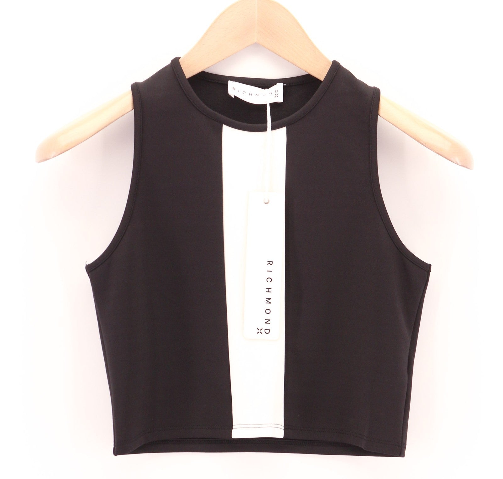 RICHMOND Fitness Womens T-Shirt S Black Sleeveless Crew Neck Tank  Seasons