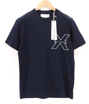 RICHMOND Mens T-Shirt M Dark Blue Short Sleeve Crew Front White  All Seasons