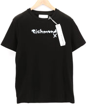 JOHN RICHMOND Mens T-Shirt M Black Crew Neck Short Sleeve Front  All Seasons