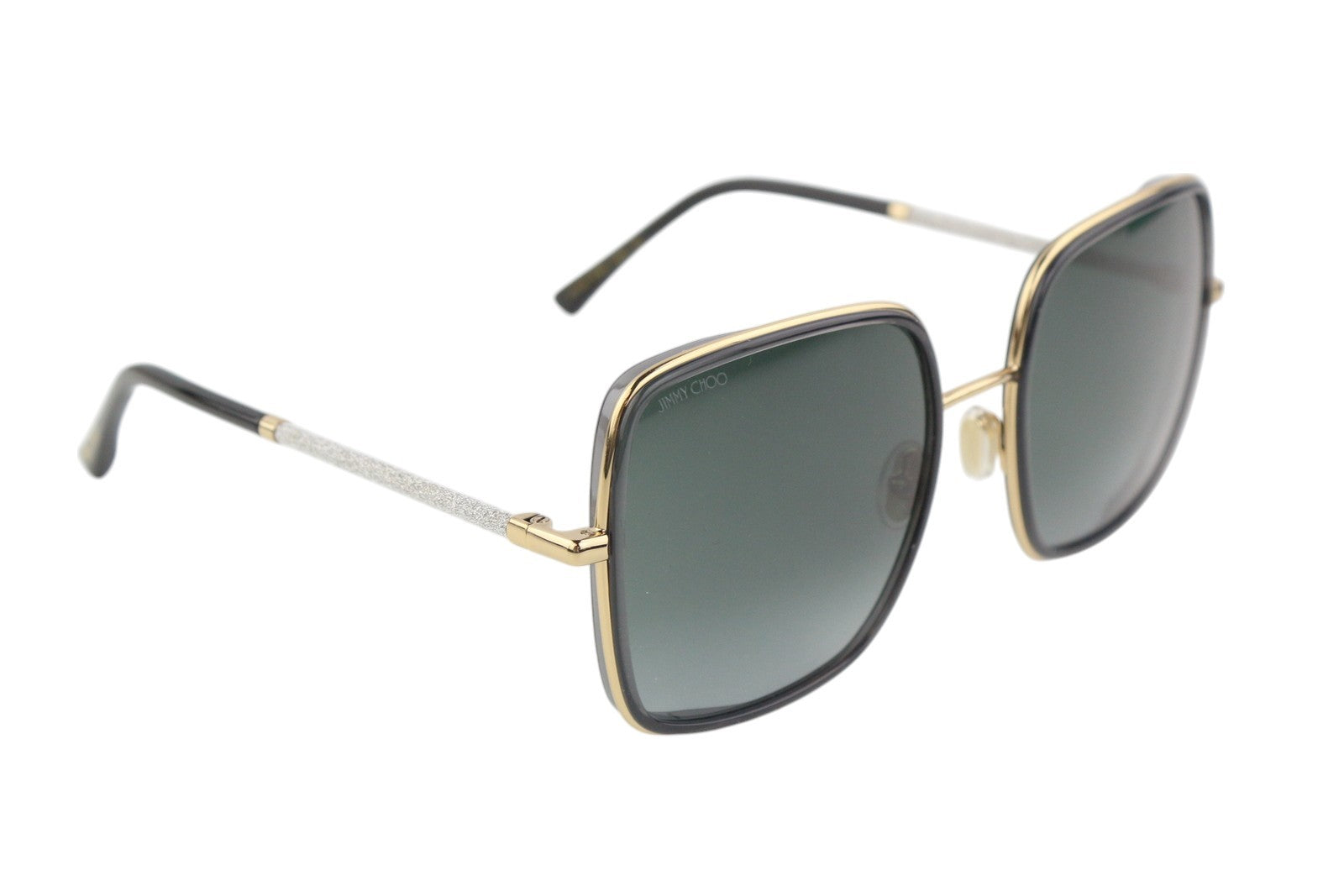 JIMMY CHOO Jayla/S Womens Sunglasses ONE SIZE Tinted Glitter Gold Tone RRP€349