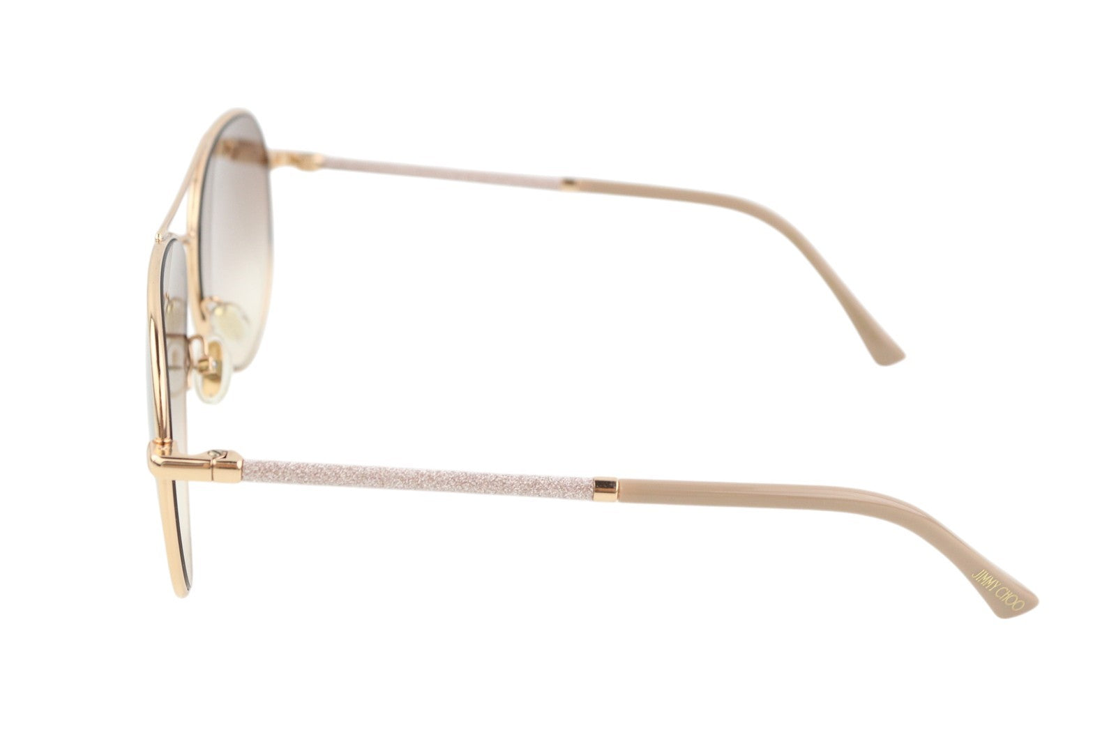 JIMMY CHOO Devan/S Womens Sunglasses ONE SIZE Glitter Rose Gold Frame RRP€349