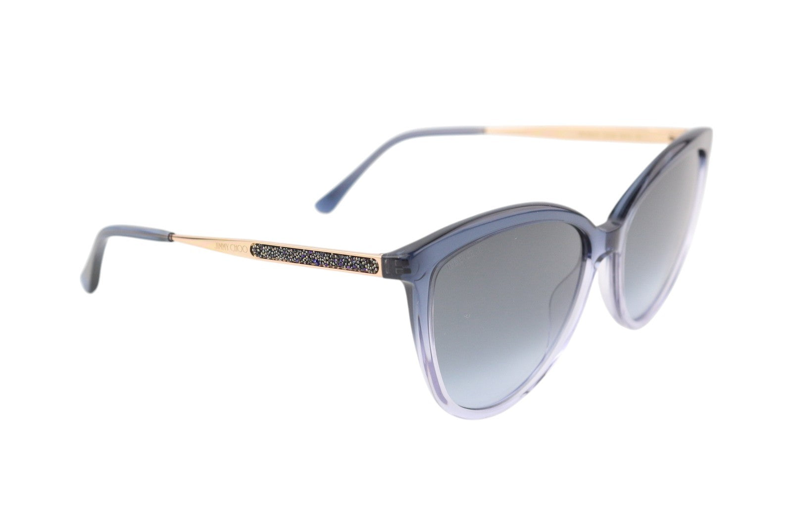 JIMMY CHOO Belinda Womens Sunglasses ONE SIZE Blue Tinted Cateye RRP€349