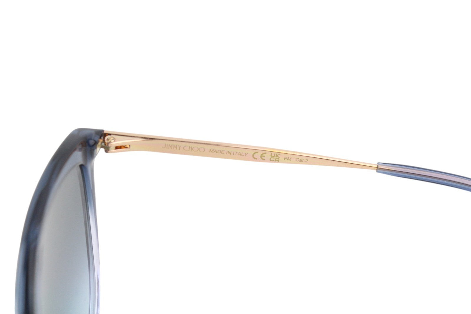 JIMMY CHOO Belinda Womens Sunglasses ONE SIZE Blue Tinted Cateye RRP€349