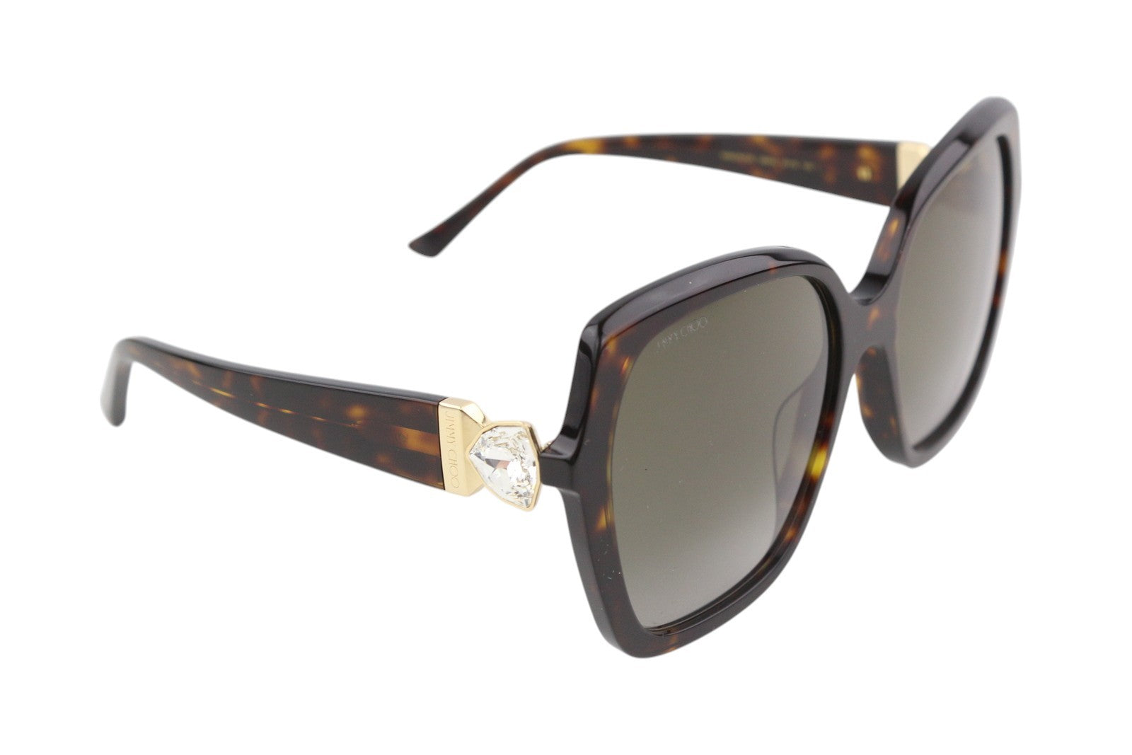 JIMMY CHOO Manon Women Sunglasses ONE SIZE Tinted Square Animal Print RRP€349