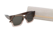 JIMMY CHOO Edna/S Women Sunglasses ONE SIZE Brown Tinted Square Logo RRP€349