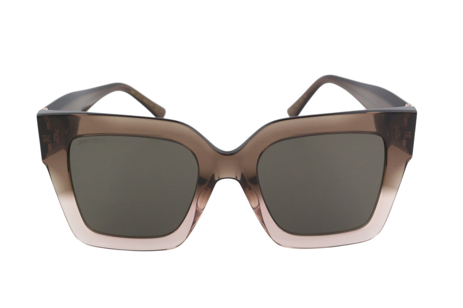 JIMMY CHOO Edna/S Women Sunglasses ONE SIZE Brown Tinted Square Logo RRP€349