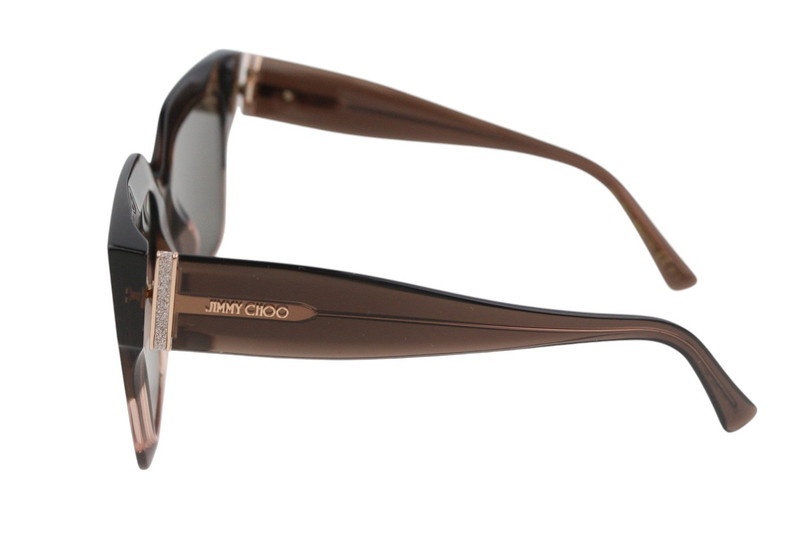 JIMMY CHOO Edna/S Women Sunglasses ONE SIZE Brown Tinted Square Logo RRP€349